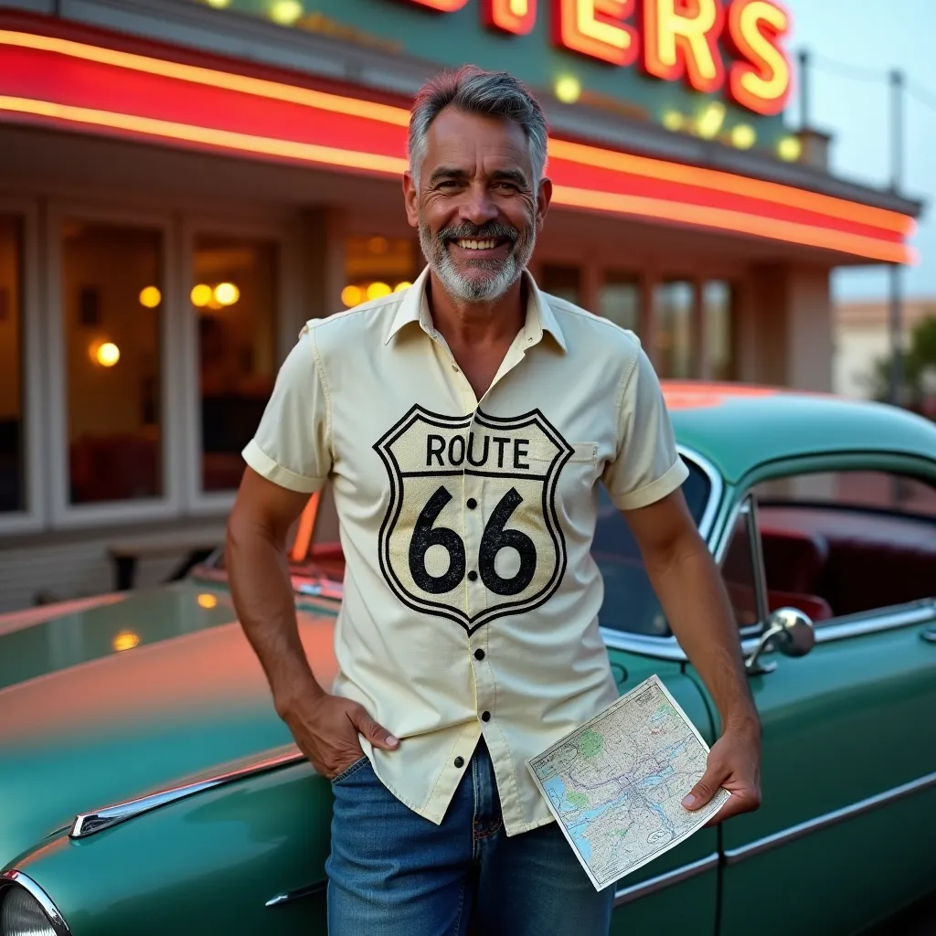 Дорога, ведущая к живописному городку на Route 66